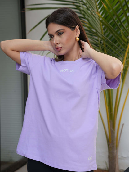 Women's Lavender Purple short-sleeved yoga top for fitness and everyday wear online